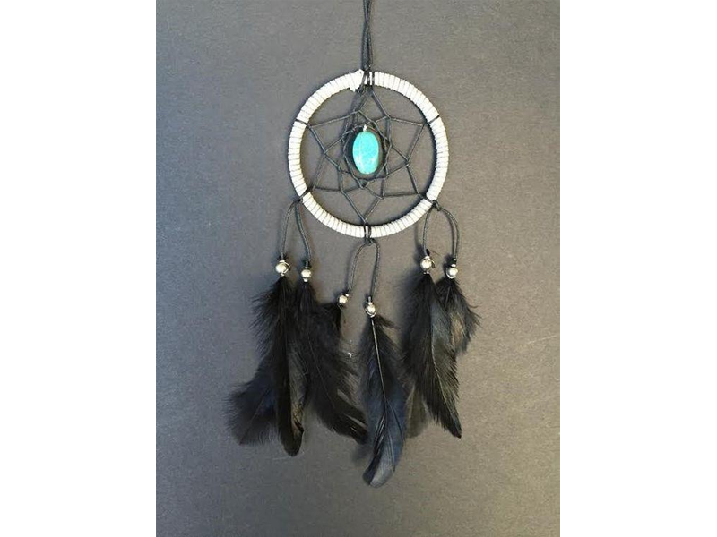 A 6 pointed dream catcher representing the Eagle or courage