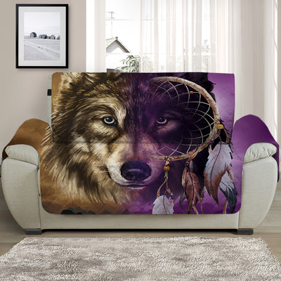 Wolf Dreamcatcher Face Quilted Cover for Sofa, Chairs, Futons & Recliners
