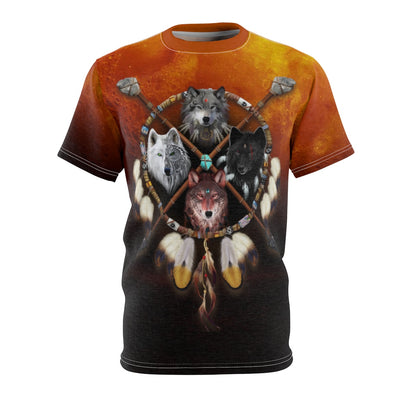 4 Wolves Warrior Dark All Over Print T-shirt