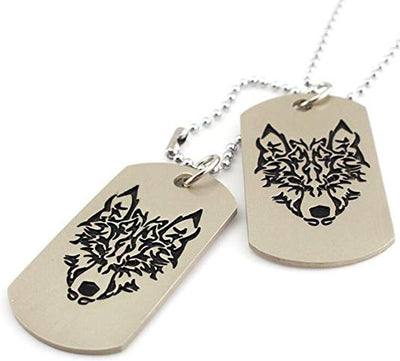 Wolf Totem Tag Necklace