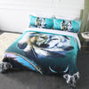 Turquoise Wolf Feather Bedding Set