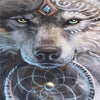 Wolf Warrior Bed Sheet by SunimaArt