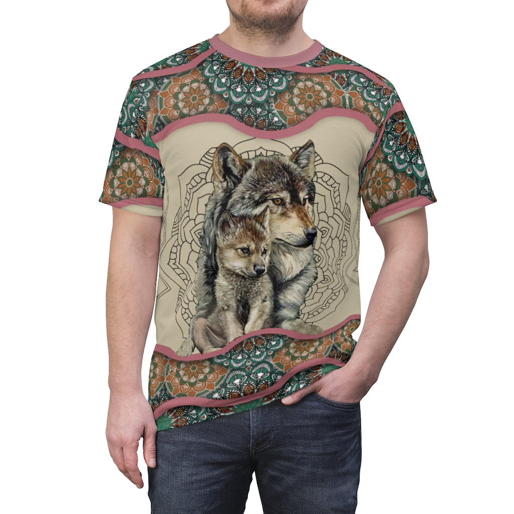 Wolf Mom's Love All Over Print T-shirt