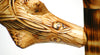 Golden Brown Wolf Wooden Cane