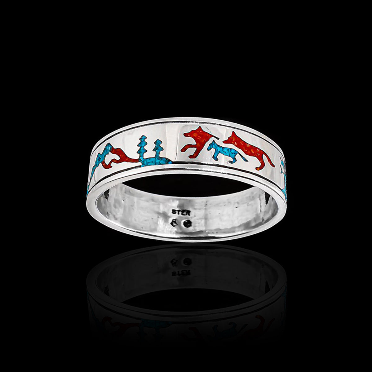 Band of Wolves™ Ring in 925 Sterling Silver