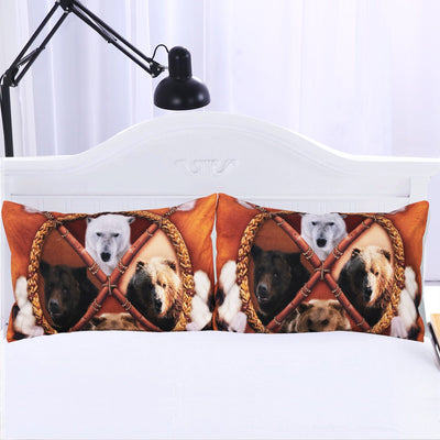 Four Bears Pillowcases- Set of 2