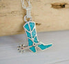 Cowboy Boot & Spur Pendant & Chain